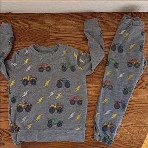 Chaser Gray Kids Matching Set with Colorful Trucks